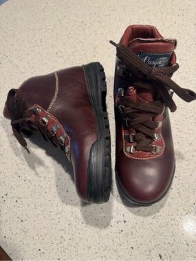 Vasque Sundowner GTX Leather Hiking Boots Women’s Size 5M Red Goretex USA Made